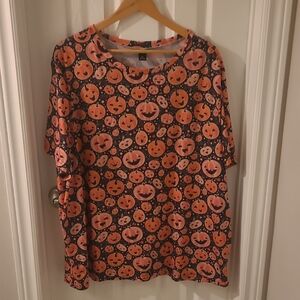 Halloween Pumpkin Print Shirt